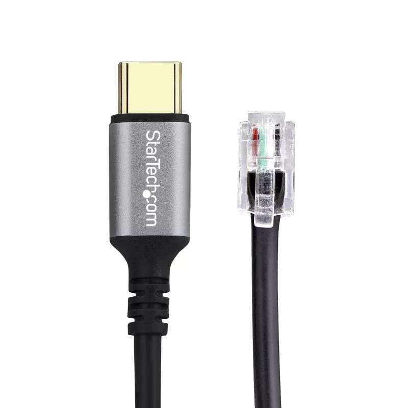 StarTech.com UR9-HEADSET-ADAPTER Kabel-Adapter USB-C RJ-9 Schwarz