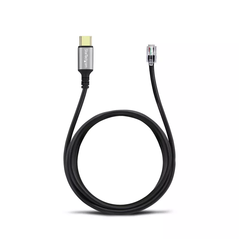 StarTech.com UR9-HEADSET-ADAPTER Kabel-Adapter USB-C RJ-9 Schwarz