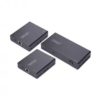 StarTech.com 2-Port HDMI Extender und Splitter über CAT6, 4K 60Hz, bis zu 70 m, 1x2 HDMI over Ethernet Distribution Kit mit IR und Power Over Kabel