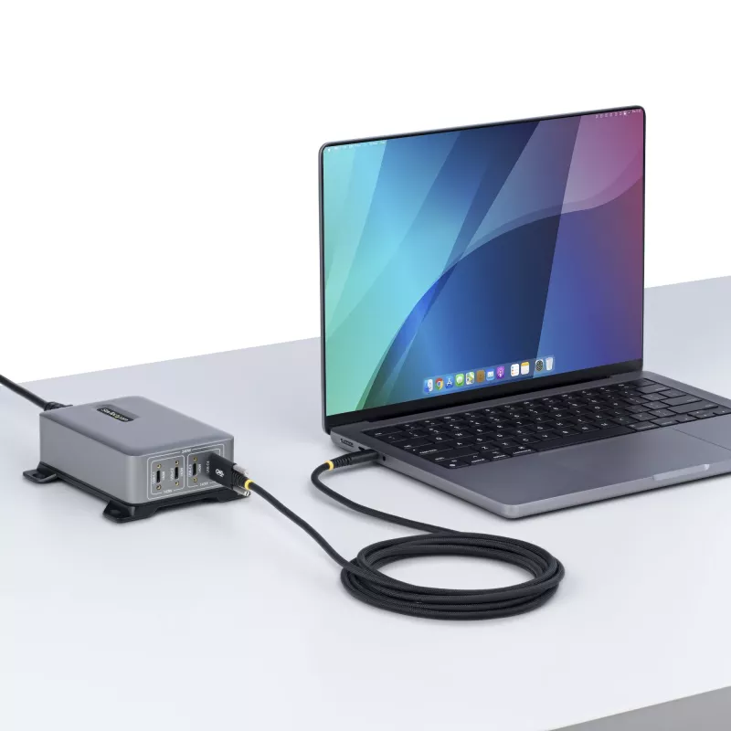 StarTech.com 10ft (3m) USB-C-Ladekabel, langlebig und ultra-flexibel, seitliche Schraubverriegelung, 240W (5A) PD EPR, USB 2.0 Laptop-Ladekabel, USB-IF zertifiziert, robustes USB-C-Ladekabel