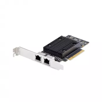 StarTech.com 2-Port PCIe 10Gb Ethernet Netzwerkkarte, 10GbE Netzwerkschnittstellenkarte, Broadcom BCM57416 Chipsatz, Dual RJ45 10GBase-T/Gigabit, NIC-Karte, TAA
