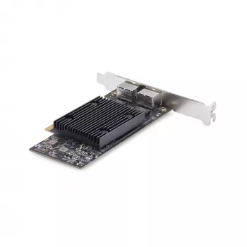 StarTech.com 2-Port PCIe 10Gb Ethernet Netzwerkkarte, 10GbE Netzwerkschnittstellenkarte, Broadcom BCM57416 Chipsatz, Dual RJ45 10GBase-T/Gigabit, NIC-Karte, TAA