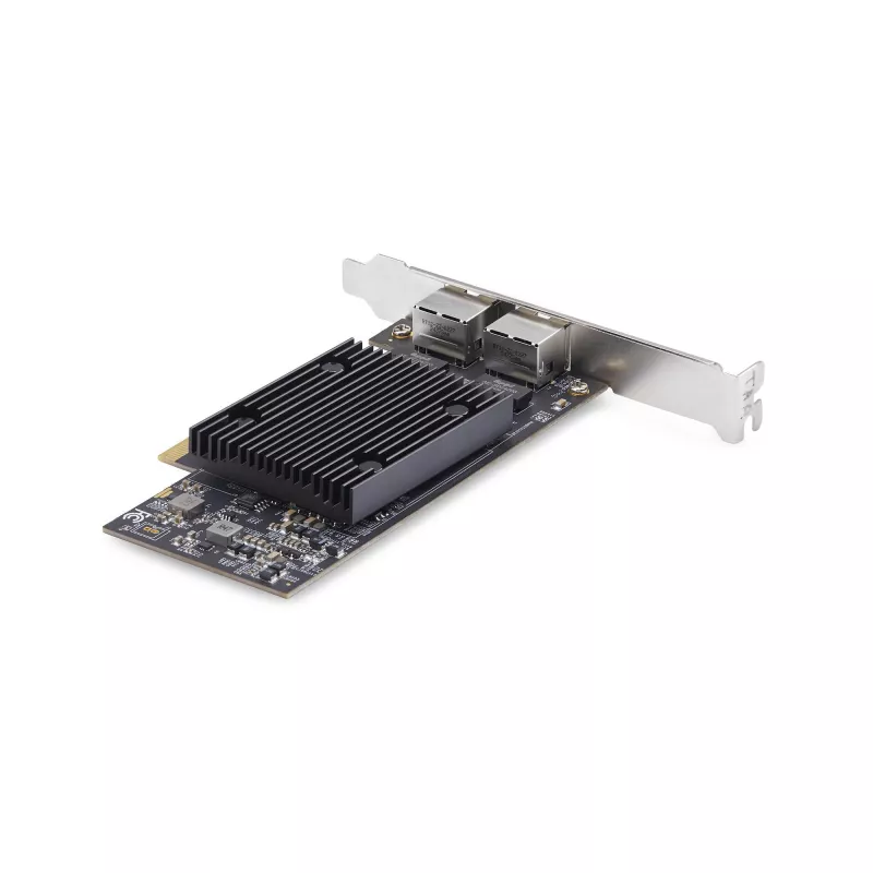 StarTech.com 2-Port PCIe 10Gb Ethernet Netzwerkkarte, 10GbE Netzwerkschnittstellenkarte, Broadcom BCM57416 Chipsatz, Dual RJ45 10GBase-T/Gigabit, NIC-Karte, TAA