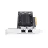 StarTech.com 2-Port PCIe 10Gb Ethernet Netzwerkkarte, 10GbE Netzwerkschnittstellenkarte, Broadcom BCM57416 Chipsatz, Dual RJ45 10GBase-T/Gigabit, NIC-Karte, TAA