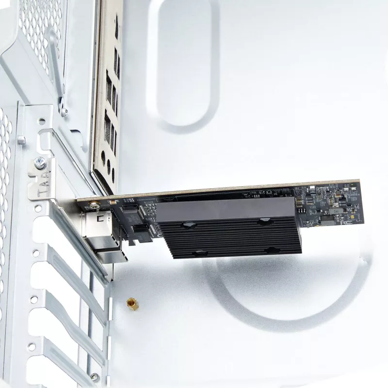 StarTech.com 2-Port PCIe 10Gb Ethernet Netzwerkkarte, 10GbE Netzwerkschnittstellenkarte, Broadcom BCM57416 Chipsatz, Dual RJ45 10GBase-T/Gigabit, NIC-Karte, TAA