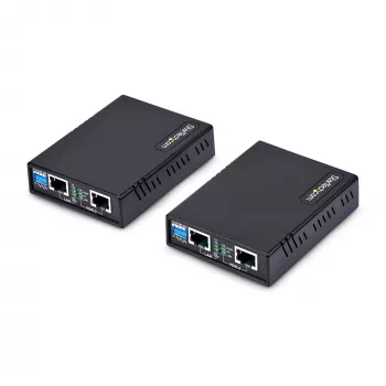 StarTech.com VDSL2 Ethernet Extender Kit über Einzelpaar-Draht, bis zu 0,6 Meilen (1 km) Reichweite, LAN-Repeater über Telefonleitung/CAT5e/CAT6, bis zu 300 Mbit/s, Ersatz für 110VDSLEXTEU – TAA