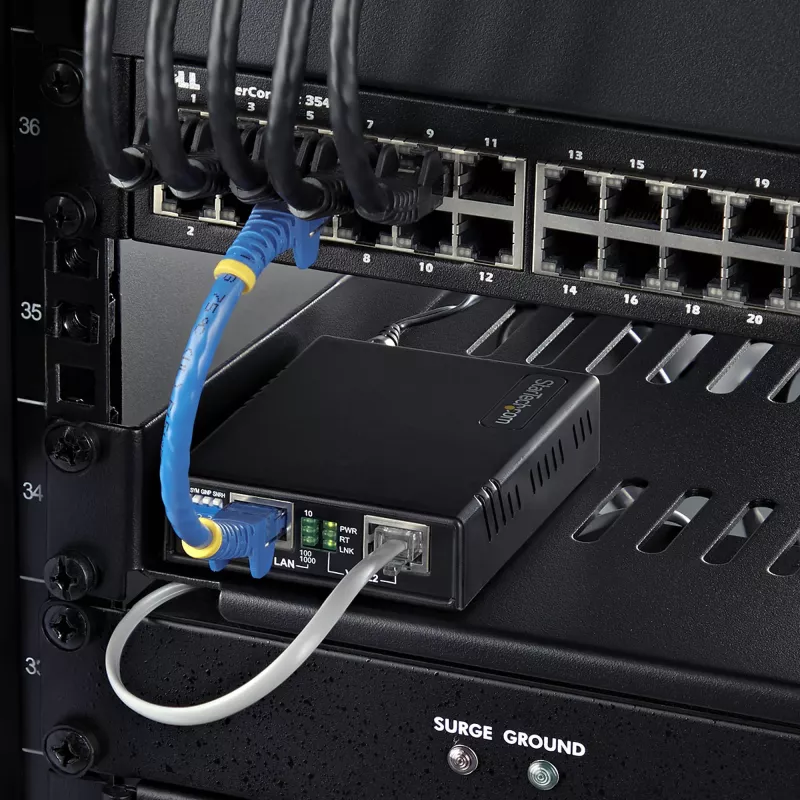 StarTech.com VDSL2 Ethernet Extender Kit über Einzelpaar-Draht, bis zu 0,6 Meilen (1 km) Reichweite, LAN-Repeater über Telefonleitung/CAT5e/CAT6, bis zu 300 Mbit/s, Ersatz für 110VDSLEXTEU – TAA