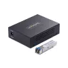 StarTech.com Gigabit Ethernet Kupfer-zu-Faser Medienkonverter, SM LC, 20 km, 10/100/1000 Mbit/s, RJ45 auf LC, Vollmetall, 9K Jumbo Frames, TAA-konform
