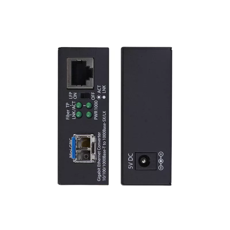 StarTech.com Gigabit Ethernet Kupfer-zu-Faser Medienkonverter, SM LC, 20 km, 10/100/1000 Mbit/s, RJ45 auf LC, Vollmetall, 9K Jumbo Frames, TAA-konform