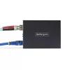 StarTech.com Gigabit Ethernet Kupfer-zu-Faser Medienkonverter, SM LC, 20 km, 10/100/1000 Mbit/s, RJ45 auf LC, Vollmetall, 9K Jumbo Frames, TAA-konform