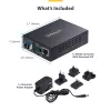 StarTech.com Gigabit Ethernet Kupfer-zu-Faser Medienkonverter, SM LC, 20 km, 10/100/1000 Mbit/s, RJ45 auf LC, Vollmetall, 9K Jumbo Frames, TAA-konform
