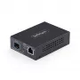 StarTech.com 10GbE Multi-Gigabit Open SFP+ Fiber Medienkonverter, 10G/5G/2.5G/1G/100M, Kupfer zu 10GBASE-X SFP+, Singlemode, Multimode, 16K Jumbo Frames, TAA