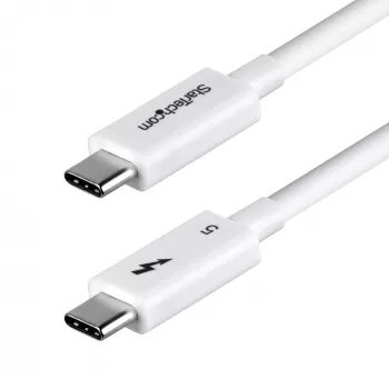 StarTech.com 3ft (1m) Thunderbolt 5 Kabel, 80 Gbit/s/bis zu 120 Gbit/s, 240 W PD, 8K 60 Hz, zertifiziertes Thunderbolt-Kabel, kompatibel mit Thunderbolt 4/USB4/USB-C – Weiß