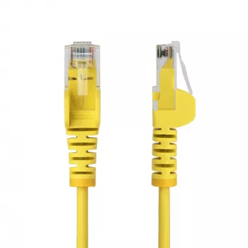StarTech.com 1,5 m gelbes schlank-CAT6-Ethernet-Kabel, rastnasenschutz, 100 W PoE, UTP, LSZH, 28AWG reiner blanker Kupferdraht, schlank-RJ45-Netzwerk-Patchkabel mit Zugentlastung, einzeln getestet