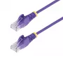 StarTech.com 1m Lila schlank CAT6 Ethernet-Kabel, rastnasenfreier Stecker, 100W PoE, UTP, LSZH, 28AWG reines blankes Kupfer, schlank RJ45 Netzwerk-Patchkabel mit Zugentlastung, einzeln geprüft