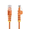 StarTech.com 1m Orange schlank CAT6 Ethernet-Kabel, rastnasenschutz, 100W PoE, UTP, LSZH, 28AWG reiner blanker Kupferdraht, schlank RJ45 Netzwerk-Patchkabel mit Zugentlastung, einzeln geprüft