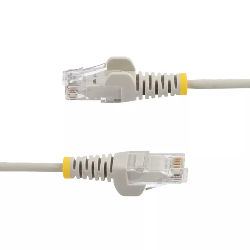 StarTech.com 5m Grau schlank CAT6 Ethernet-Kabel, rastnasenschutz, 100W PoE, UTP, LSZH, 28AWG massiver blanker Kupferdraht, schlank RJ45-Netzwerk-Patchkabel mit Zugentlastung, einzeln geprüft