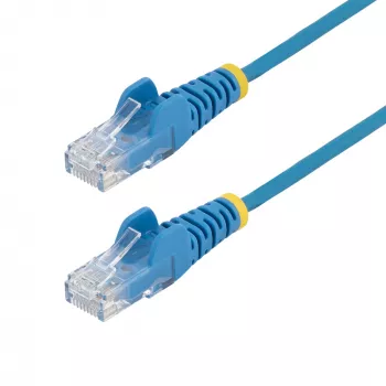 StarTech.com 5m Blaues schlank CAT6 Ethernet-Kabel, rastnasenschutz, 100W PoE, UTP, LSZH, 28AWG reines blankes Kupfer, schlank RJ45 Netzwerk-Patchkabel mit Zugentlastungen, einzeln geprüft