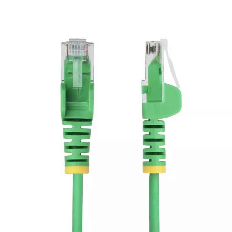 StarTech.com 5m Grünes schlank CAT6 Ethernet-Kabel, Rastnasenschutz, 100W PoE, UTP, LSZH, 28AWG reiner blanker Kupferdraht, schlank RJ45 Netzwerk-Patchkabel mit Zugentlastung, einzeln geprüft