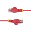 StarTech.com 5 m rotes schlank-CAT6-Ethernet-Kabel, rastnasenschutz, 100 W PoE, UTP, LSZH, 28AWG reiner blanker Kupferdraht, schlank-RJ45-Netzwerk-Patchkabel mit Zugentlastung, einzeln geprüft