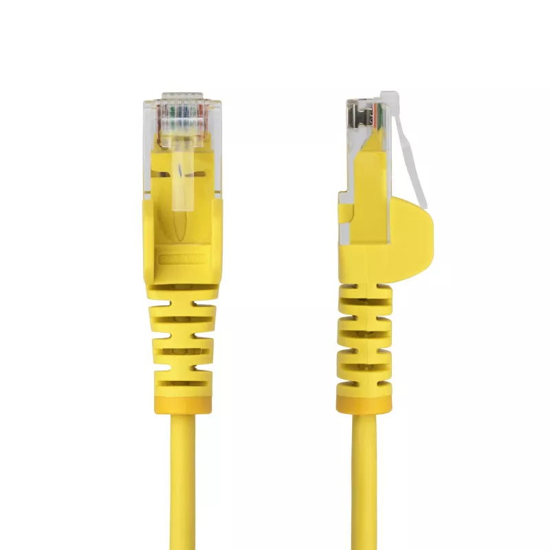 StarTech.com 7m Gelb schlank CAT6 Ethernet-Kabel, rastnasenschutz, 100W PoE, UTP, LSZH, 28AWG reines blankes Kupferkabel, schlank RJ45 Netzwerk-Patchkabel mit Zugentlastung, einzeln getestet