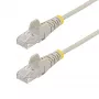 StarTech.com 15m graues schlank CAT6 Ethernet-Kabel, rastnasenfrei, 100W PoE, UTP, LSZH, 28AWG reiner blanker Kupferdraht, schlankes RJ45-Netzwerk-Patchkabel mit Zugentlastung, einzeln getestet