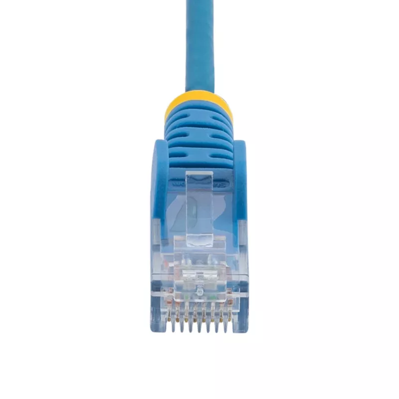 StarTech.com 15m Blaues schlank CAT6 Ethernet-Kabel, RJ45-Netzwerkkabel, Snagless, 100W PoE, UTP, LSZH, 28AWG reiner blanker Kupferdraht, CAT6-Patchkabel mit Zugentlastung, Einzeln getestet