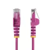 StarTech.com 1,5 m Pink schlank CAT6 Ethernet-Kabel, rastnasenschutz, 100 W PoE, UTP, LSZH, 28AWG reine blanke Kupferdraht, schlank RJ45 Netzwerk-Patchkabel mit Zugentlastungen, einzeln geprüft