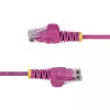 StarTech.com 15m Pink schlank CAT6 Ethernet-Kabel, rastnasenfreier RJ45-Stecker, 100W PoE, UTP, LSZH, 28AWG reines blankes Kupfer, schlank RJ45 Netzwerk-Patchkabel mit Zugentlastung, einzeln getestet