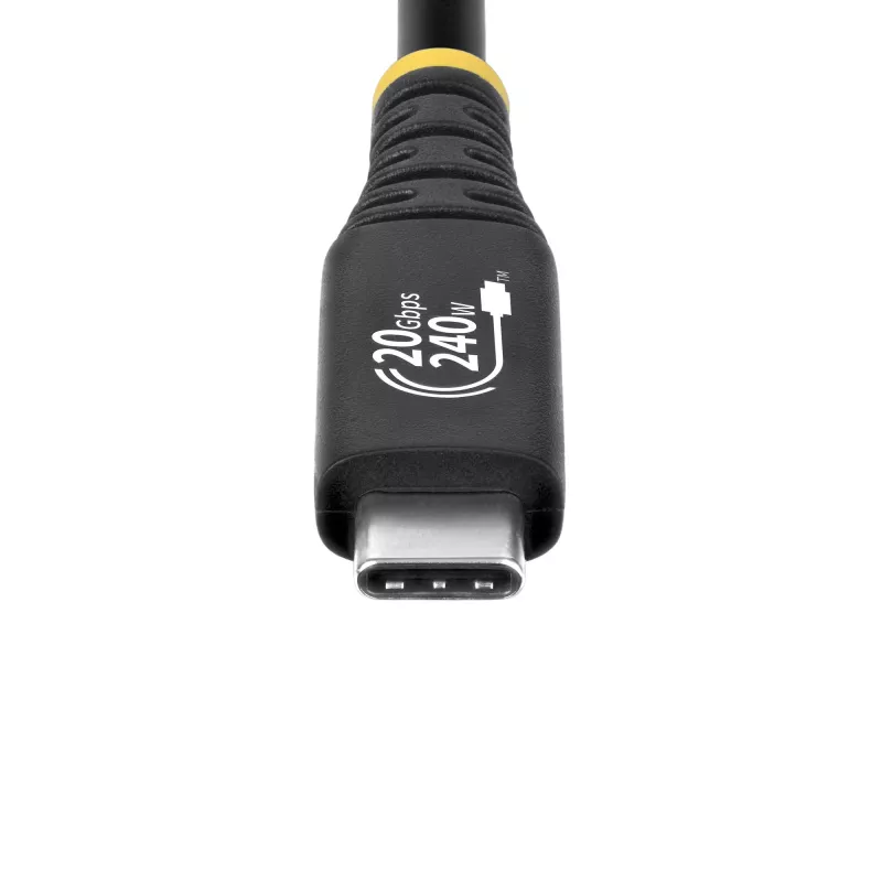 StarTech.com 2 m (6 ft) USB4-Kabel, 20 Gbit/s, USB-IF-zertifiziertes USB-C-Kabel, 240 W PD EPR, 4K 120 Hz DP 1.4, TPE-Mantel, schwarzes USB-C-Kabel