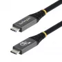 StarTech.com 1m USB4-Kabel, 80Gbit/s, USB-IF-zertifiziertes USB-C-Kabel, 240W PD, 8K 120Hz/4K 240Hz DP2.1 DP80, TPE-Mantel, Thunderbolt 4-kompatibel – schwarzes USB-C-Kabel