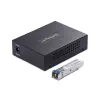 StarTech.com Gigabit Ethernet Kupfer-zu-Glasfaser Medienkonverter, SM LC, 40 km, 10/100/1000 Mbit/s, RJ45 auf LC, Vollmetall, 9K Jumbo-Frames, TAA-konform