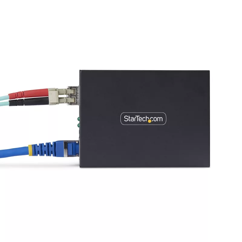 StarTech.com Gigabit Ethernet Kupfer-zu-Glasfaser Medienkonverter, SM LC, 40 km, 10/100/1000 Mbit/s, RJ45 auf LC, Vollmetall, 9K Jumbo-Frames, TAA-konform