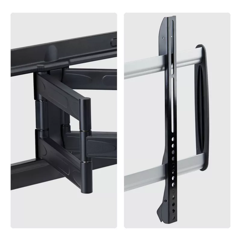 StarTech.com Ultraflache, gelenkige TV-Wandhalterung für Flachbildschirme bis 65 Zoll und 45 kg, VESA 600x400, TAA-konforme Low-Profile-Halterung
