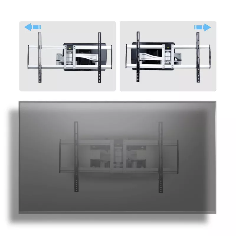 StarTech.com Schwere schwenkbare TV-Wandhalterung für Flachbildschirme bis zu 100 Zoll und 85 kg, VESA 800x500, Low-Profile-Halterung, TAA-konform