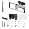StarTech.com Schwere schwenkbare TV-Wandhalterung für Flachbildschirme bis zu 100 Zoll und 85 kg, VESA 800x500, Low-Profile-Halterung, TAA-konform