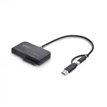 StarTech.com USB-C/USB-A zu M.2 NVMe und 2,5 inch/3,5 inch SATA Adapter, 10 Gbit/s, werkzeugloser externer SSD-Festplattenleser, B+M/M-Key