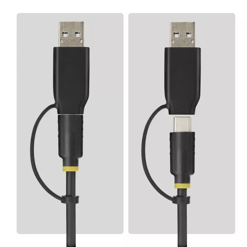 StarTech.com USB-C/USB-A zu M.2 NVMe und 2,5 inch/3,5 inch SATA Adapter, 10 Gbit/s, werkzeugloser externer SSD-Festplattenleser, B+M/M-Key