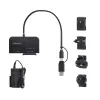 StarTech.com USB-C/USB-A zu M.2 NVMe und 2,5 inch/3,5 inch SATA Adapter, 10 Gbit/s, werkzeugloser externer SSD-Festplattenleser, B+M/M-Key