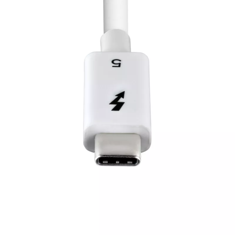 StarTech.com 1,5ft (50cm) Thunderbolt 5 Kabel, 80Gbit/s/bis zu 120Gbit/s, 240W PD, 8K 60Hz, zertifiziertes Thunderbolt-Kabel, kompatibel mit Thunderbolt 4/USB4/USB-C – Weiß
