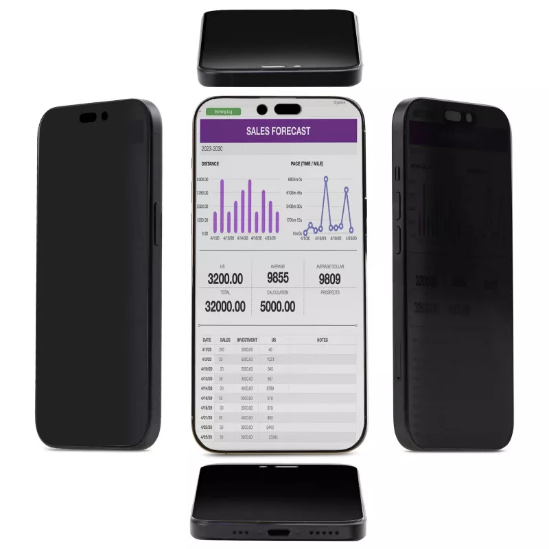 StarTech.com 4-Wege-360-Blickschutzfolie für iPhone 16 Pro Max, unterstützt Hoch-/Querformat, touchfähig, Schutzglas, 4-Wege-Filter, TAA