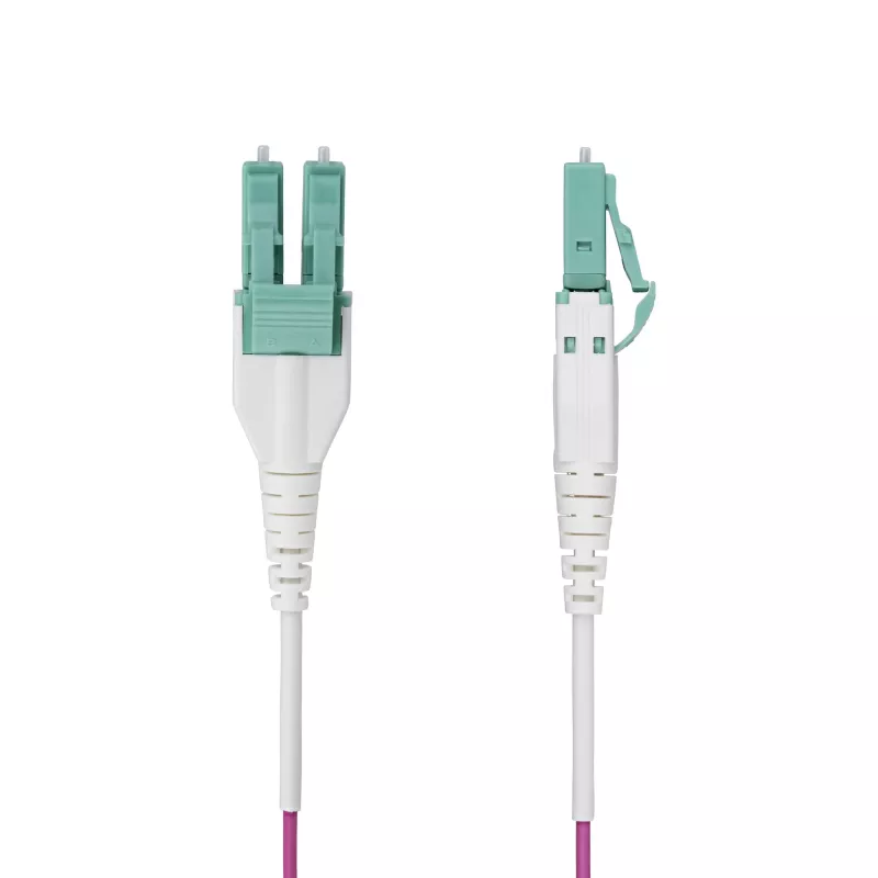 StarTech.com 50m (164ft) LC zu LC (UPC) OM4 Multimode Glasfaserkabel, Erika Violett, 50/125µm, 40G/100G, LOMMF/VCSEL, Uniboot Glasfaser-Jumperkabel, OFNR Riser