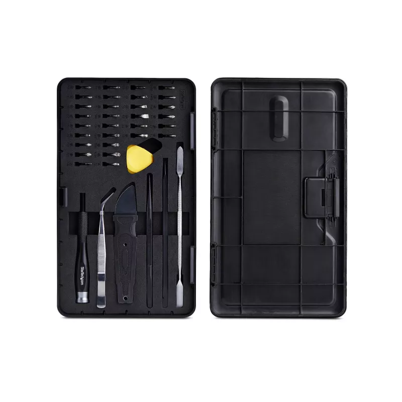 StarTech.com 40-teiliges Computer-Reparatur-Toolkit für Laptop/PC/Elektronik/Telefon, 30-Bit-Präzisionsschraubendreher-Set, abnehmbarer Deckel mit Magnetpad, Hebelwerkzeuge