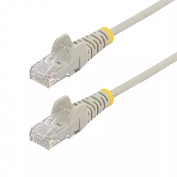 StarTech.com 25 cm Grau schlank CAT6 Ethernet-Kabel, rastnasenschutz, 100W PoE, UTP, LSZH, 28AWG reines blankes Kupferkabel, schlank RJ45 Netzwerk-Patchkabel mit Zugentlastung, einzeln geprüft
