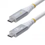 StarTech.com 3 m (10 ft) USB4-Kabel, 20 Gbit/s, USB-IF-zertifiziertes USB-C-Kabel, 60 W PD, 4K 120 Hz DP 1.4, TPE-Mantel, Weißes USB-C-Kabel