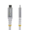 StarTech.com 3 m (10 ft) USB4-Kabel, 20 Gbit/s, USB-IF-zertifiziertes USB-C-Kabel, 60 W PD, 4K 120 Hz DP 1.4, TPE-Mantel, Weißes USB-C-Kabel