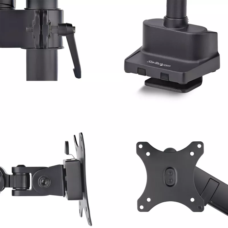 StarTech.com Schreibtisch-Monitorhalterung, für Bildschirme bis 40 Zoll/8 kg, mechanisch federunterstützter Arm, C-Klemme/Tischdurchführung, Installation von oben, werkzeuglose Einstellung