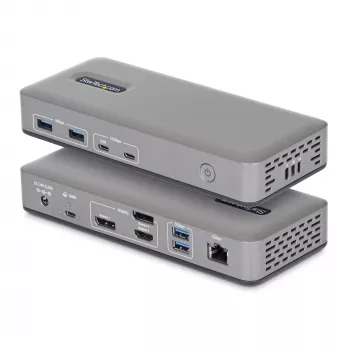 StarTech.com 199UE-USBC-DOCK Laptop-Dockingstation/Port-Replikator Kabelgebunden USB 3.2 Gen 2 (3.1 Gen 2) Typ-C Grau