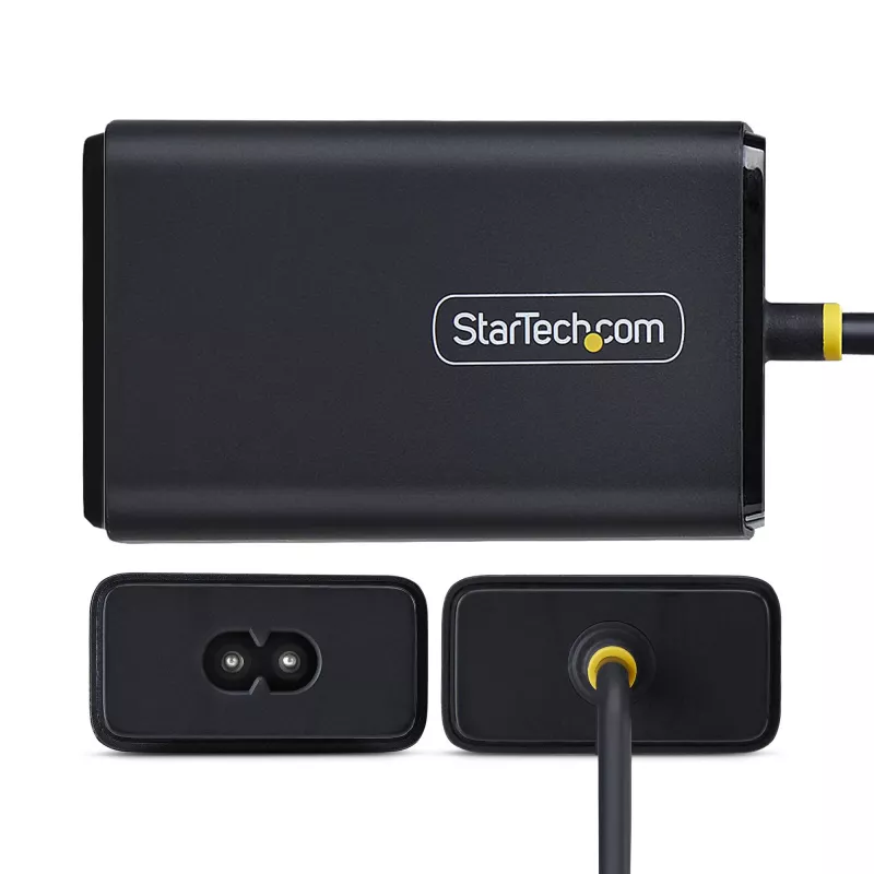 StarTech.com 65W USB-C Laptop-Ladegerät, 1,5 m fest verbundenes USB-C-Kabel, Netzteil für Dell, XPS, HP ProBook, MacBook Pro, Microsoft Surface Pro