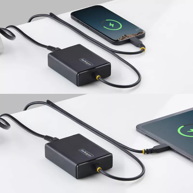 StarTech.com 100W USB-C Laptop-Ladegerät mit 1,5 m fest angebrachtem USB-C-Kabel, Netzteil für Dell, XPS, HP ProBook, MacBook Pro, Microsoft Surface Pro